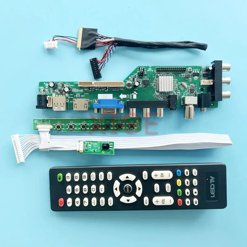 

For LP125WH2 B125XW01 B125XW02 Controller Driver Board LVDS 40 Pin 2AV+USB+DHMI+VGA 12.5" Kit 1366*768 Digital Signal DVB Matrix