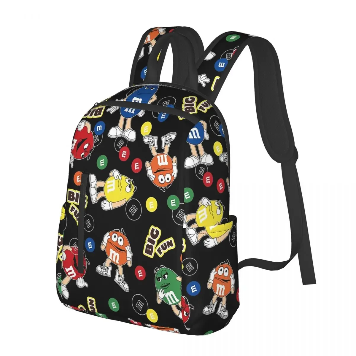 

M And M Character Baby Student Backpack School Bag Hiking Travel Daypack for Boys Girls Fashion Bookbag Shoulder Bags