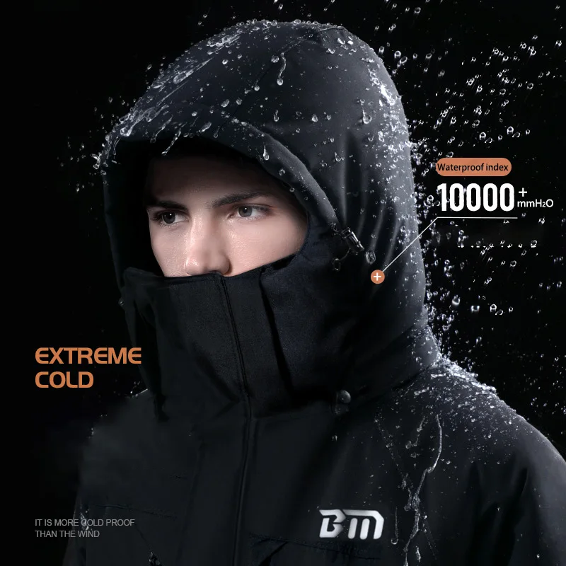 Motorcycle Riding Winter Coldproof Clothing Winter Fashion Waist Designwarm Cotton Jumpsuit Thickened Waterproof Snowmobile Suit