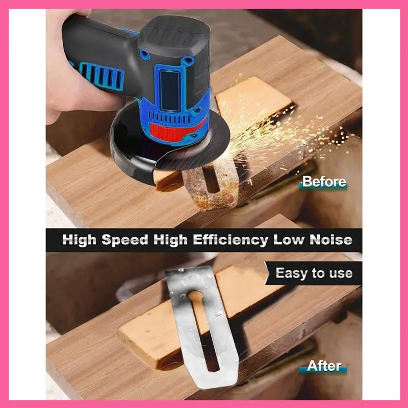 

HOT-Беспроводная мини-угловая шлифовальная машина, небольшой набор инструментов для угловой шлифовальной машины с 2 упаковками аккумуляторов 12 В, угловые шлифовальные машины 19500 об/мин, США P