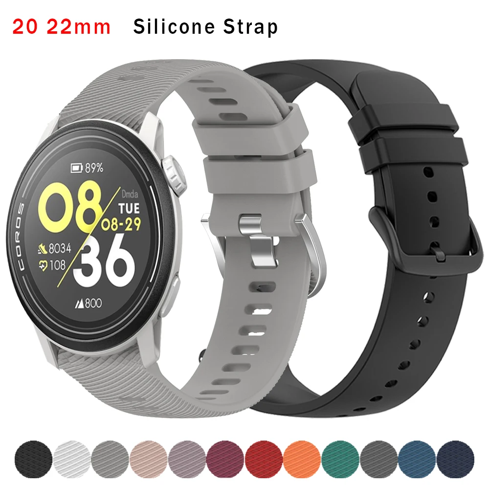 22mm 20mm Silicone Strap For COROS Watch PACE 3 2 Band For COROS APEX 2 Pro 46mm 42mm Watchband Sport Bracelet Belt Accessorie