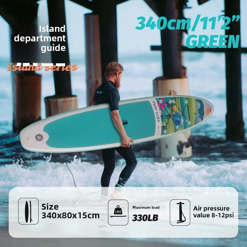 

Myboat SUB Waterproof Inflatable Paddle Board 11'6''x35''x6''Adult Standing Style Aquatic Fishing With Accessories SUP сапборд