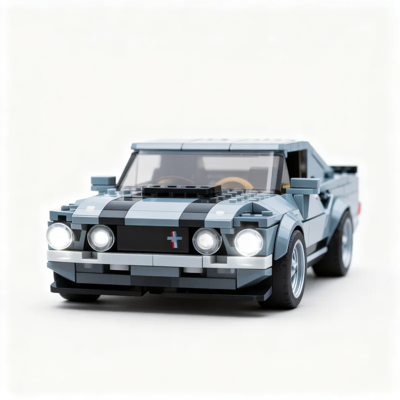372pcs MOC Classic Truck Mustang Boss John Wick Racing Series Model Building Blocks Hero SciFi Pirate Voyage Fortress Toy Gift - view 4