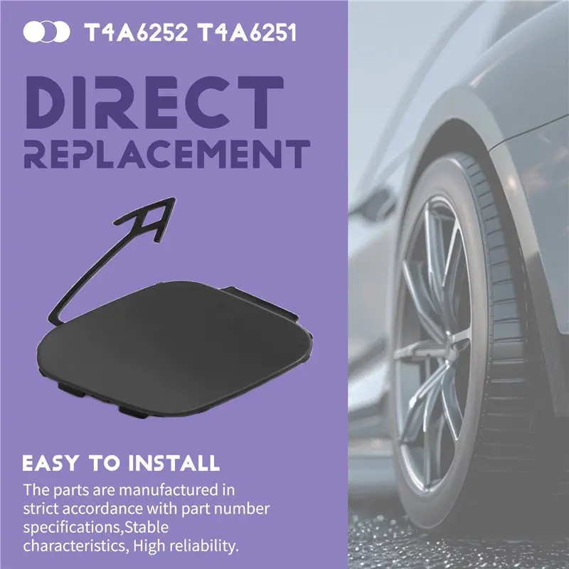 X39A-Car Front Bumper Trailer Cover Trailer Hole Cover T4A13477LML For Jaguar F-Pace 2017-2020