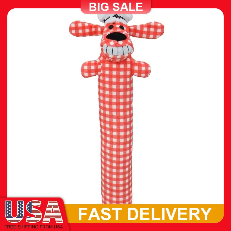 

Chef Loofa Dog Toy Plush Squeaky Interactive Chew Fetch Play Cuddle Soft Pet Puppy Medium Large Breed Safe