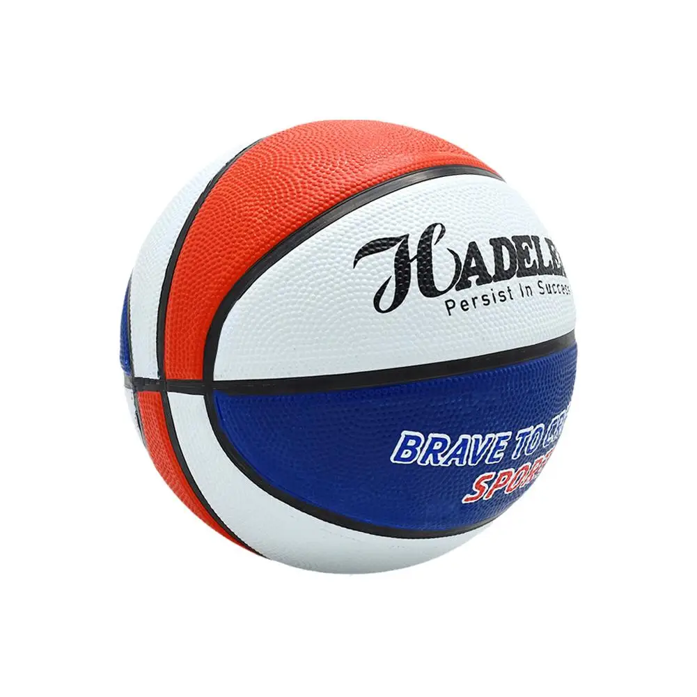 Size 5/7 Rubber Basketball Wear-resistant High Elastic Good Hand Feel Basketball Dribbling Training Competition Ball