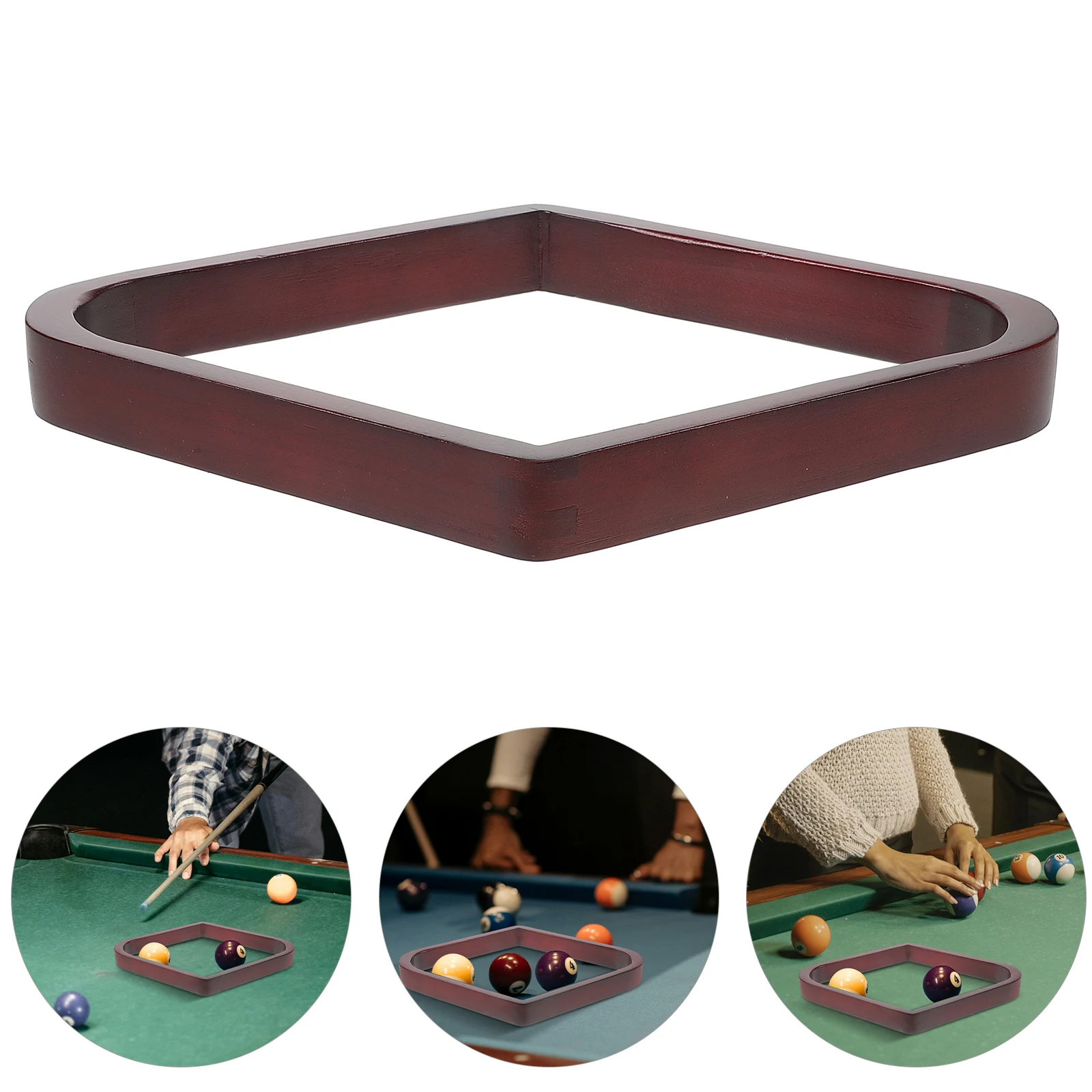 

Wood Billiard Ball Rack 9 Ball Triangle Pool Table Accessories Durable Organizer Design For Club Home Leisure Venues