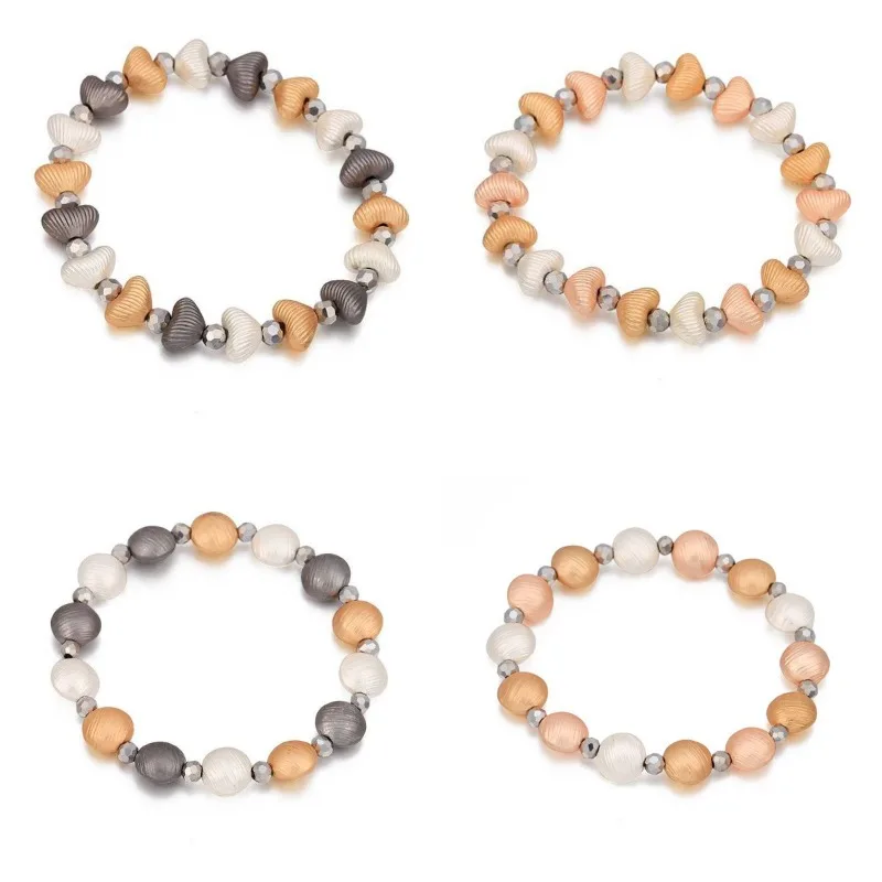 

Ethnic style heart-shaped bead bracelet, personalized contrasting color bracelet accessory for women