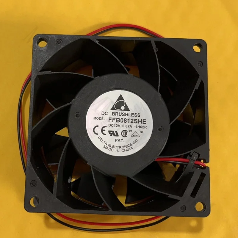 TT 1 piece DELTA FFB0812SHE 12V0.87A 8cm 80*80*38mm 8038 2-wire dual ball fan