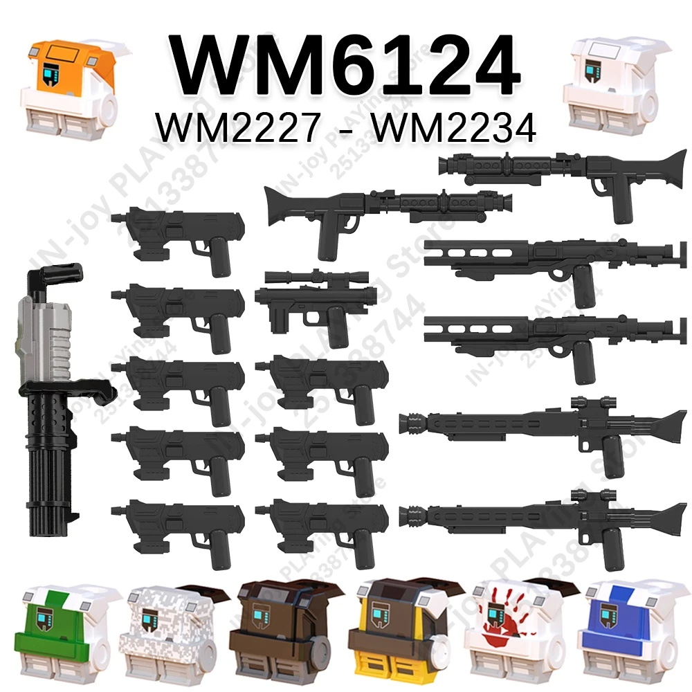 WM6124 Compatible Action Figures Parts Bricks WM2227 WM2228 WM2229 WM2230 WM2231 WM2232 WM2233 WM2234 WM Blocks Accessories Toys