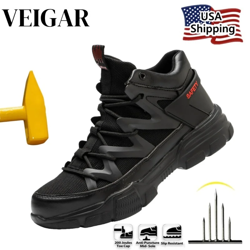 

Защитная обувь, мужские рабочие кроссовки, мужская рабочая обувь со стальным носком, защитная обувь, легкие противоударные ботинки с защитой от проколов