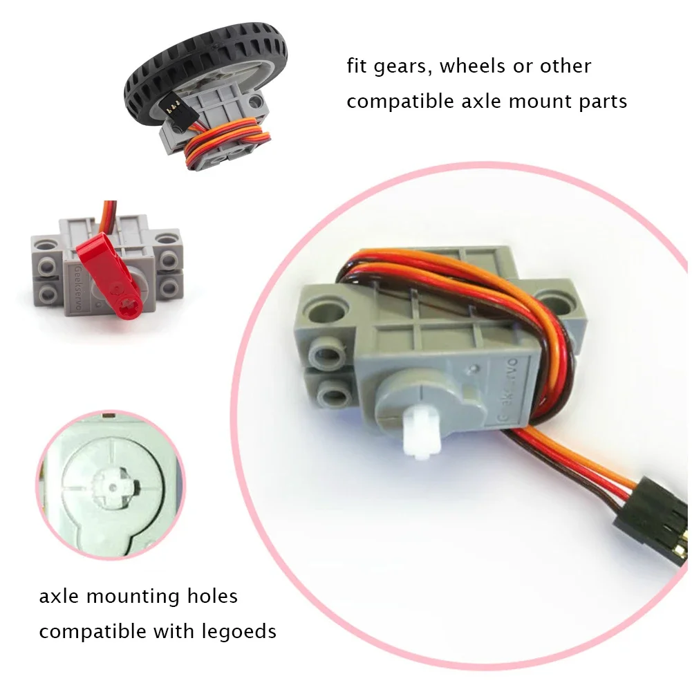 Rotation Servo Wheel 270Degree for Arduino Microbit Raspberry Pi Geekservo Standard Building Blocks Support kittenblock makecode