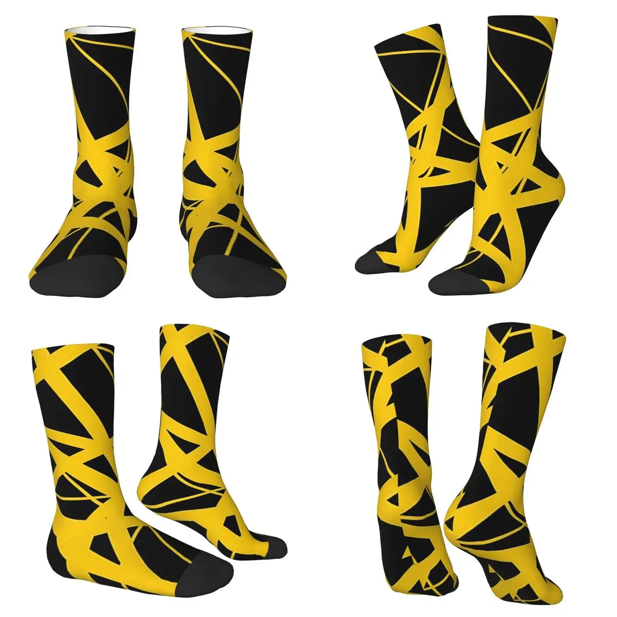 EVH Authentic Stripes Design Socks Harajuku Super Soft Stockings All Season Long Socks for Unisex Valentine's Day Gifts