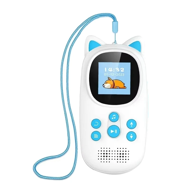 

Bluetooth MP3 Player For Kids, Cute Kitty Music Player With Speaker, Support TF Card,FM Radio,Recording,Alarm Clock-32G
