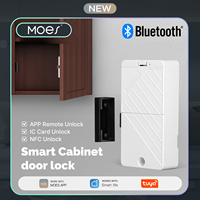 MOES Tuya Smart Lock Bluetooth Keyless Entry with IC Card & APP Control Real-Time Alerts for Cabinet Drawer Wood Door Locker