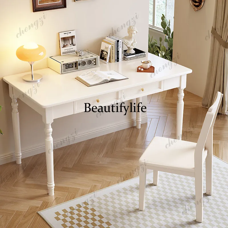 

Design Modern Office Desk Wooden Study Standing Drawer Luxury Crafts Office Desk Aesthetic