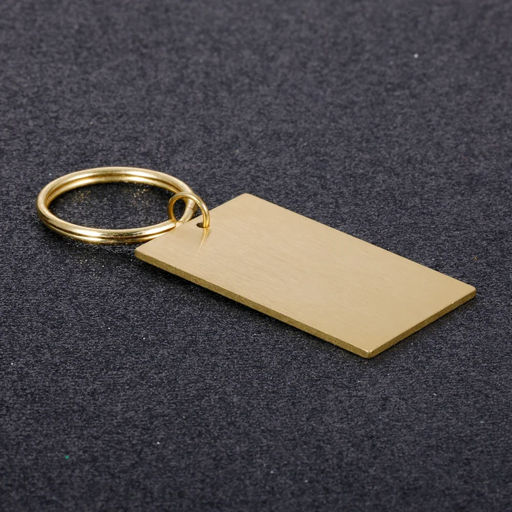 50PCS Stainless Steel Blank Dog Tag Round Fish Bone Clothes Keychain Pendants For Necklaces Custom DIY Jewelry Making Keychain