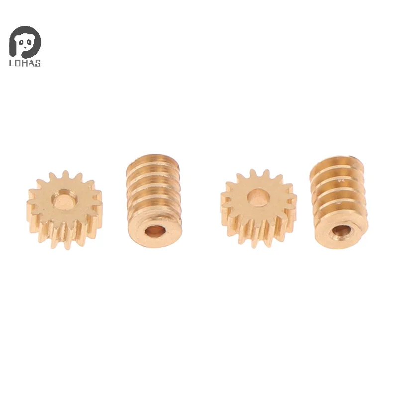 1:87 Modulus 0.2 15T Micro Brass Turbine Worm Static Change Gear Hole Dia 0.8mm/1mm Reduction Pinion Shaft Connector