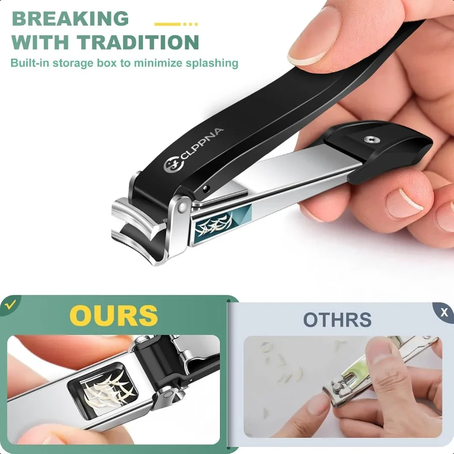 Nagelknipper voor mannen met vanger Zware vingernagelknipper Volwassen roestvrijstalen nagelknipper Vingernagel Teennagelknipper I