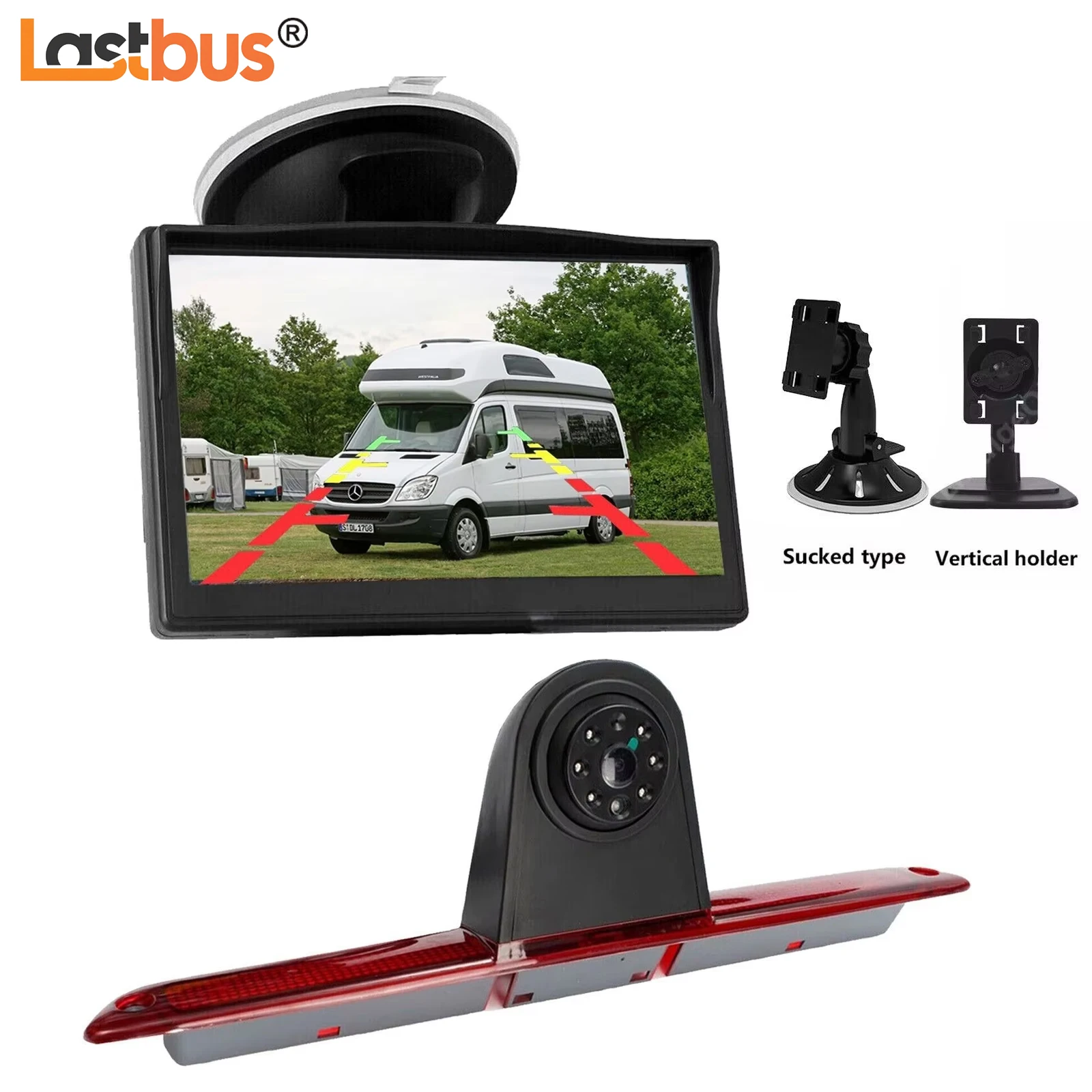 

Lastbus Rear View Backup Camera Brake Light+ 5" Monitor For Benz Sprinter W906 2007-2019