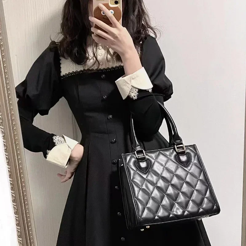 PU Ita Bag para Adolescentes, Lolita Crossbody Malas, Uniforme JK Doce Japonês, Bolsas Bonitas, Todos os Jogos de Moda, Novo, 2024