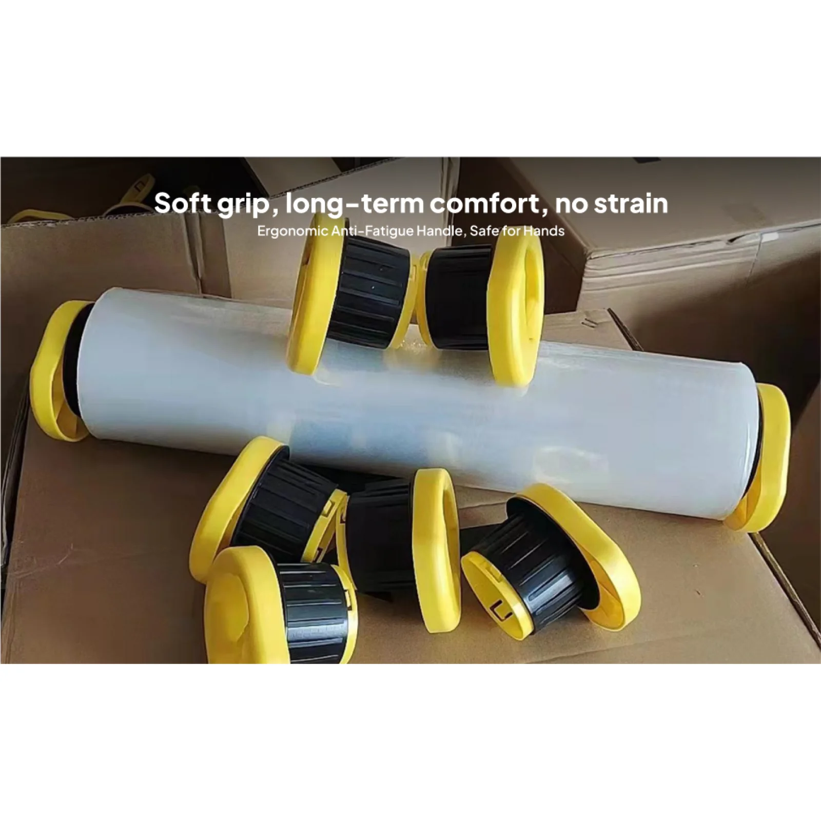 2x Stretch Film Wrap Handle Dispensers,Shrink Wrap Handles Compact Hand Protection for Moving 3 inch Core Factory Packing