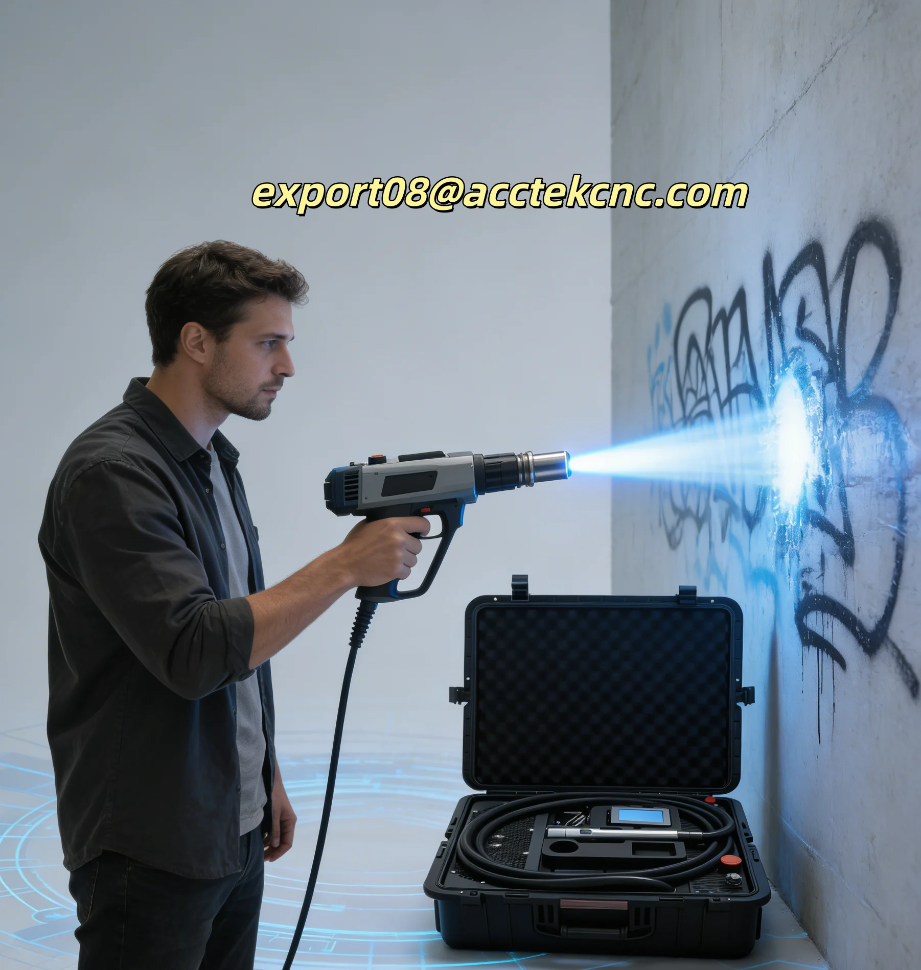 AccTek Laser Cleaning Machine Continue or Pulsed Laser Suitcase Multi-power Suitcase Laser Cleaning Machine For Metal Cleaning