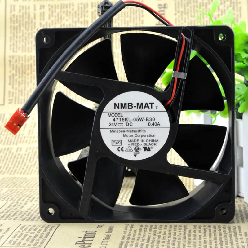 

Original Cooler Fan For NMB-MAT7 4715KL-05W-B30 24V 0.4A Dual Ball Frequency Converter Fan 12038 120*120*38mm