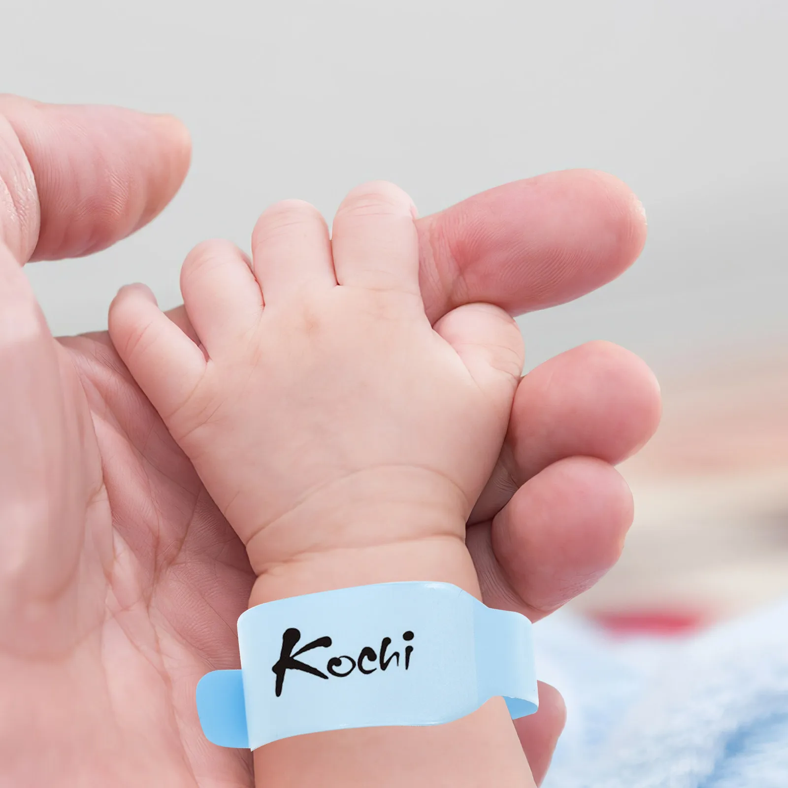 

100Pcs Medical Newborn Wristbands Disposable PVC Waterproof Writable Hospital Id Bands Patient Safety Soft Comfortable