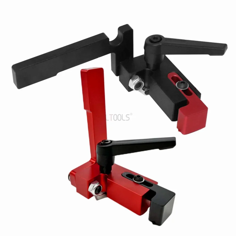 Portable Slide Rail Aluminum Alloy Block Chute Limiter DIY Tools, Miter Track Stopper Mulit-Slot Fence Sliding Limiter Locator