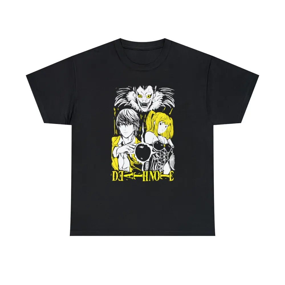 Kira Ryuk T-Shirt Death Note L Manga Strip Horror Anime Black Tee Shirt All  tops Unisex Summer Short Sleeve image 6