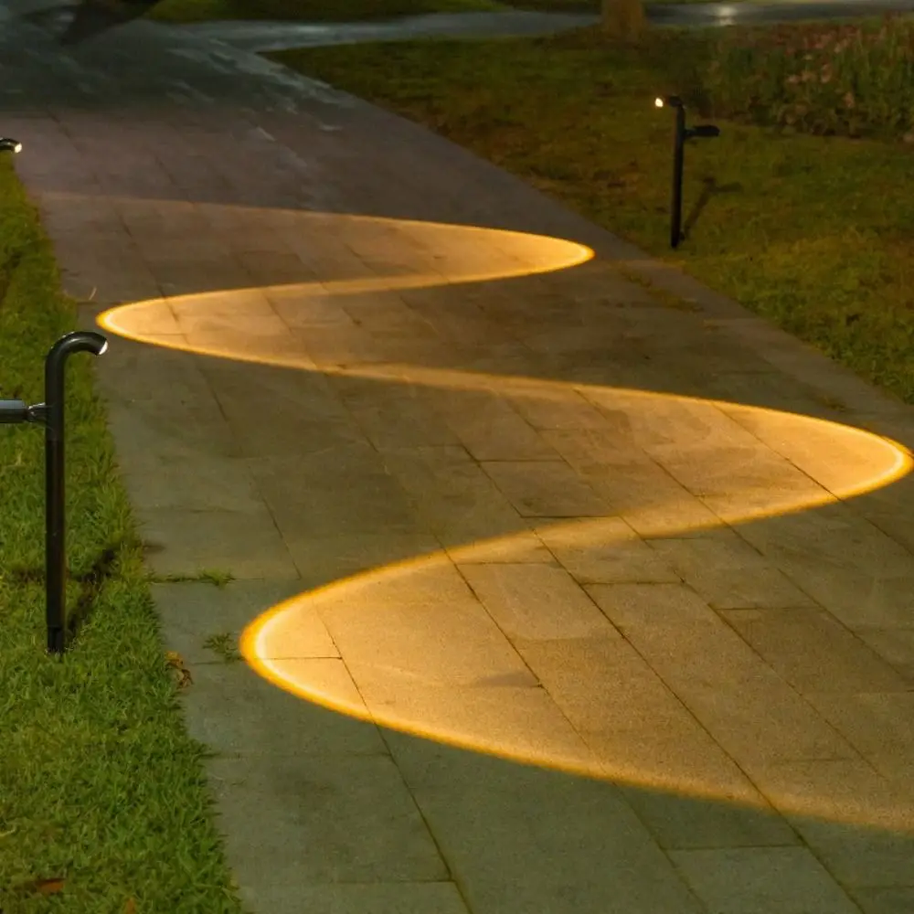 

Solar Powered Solar Pathway Light Line Free Waterproof LED Spot Lights Black Landscape Atmosphere Lighting Garden Decor