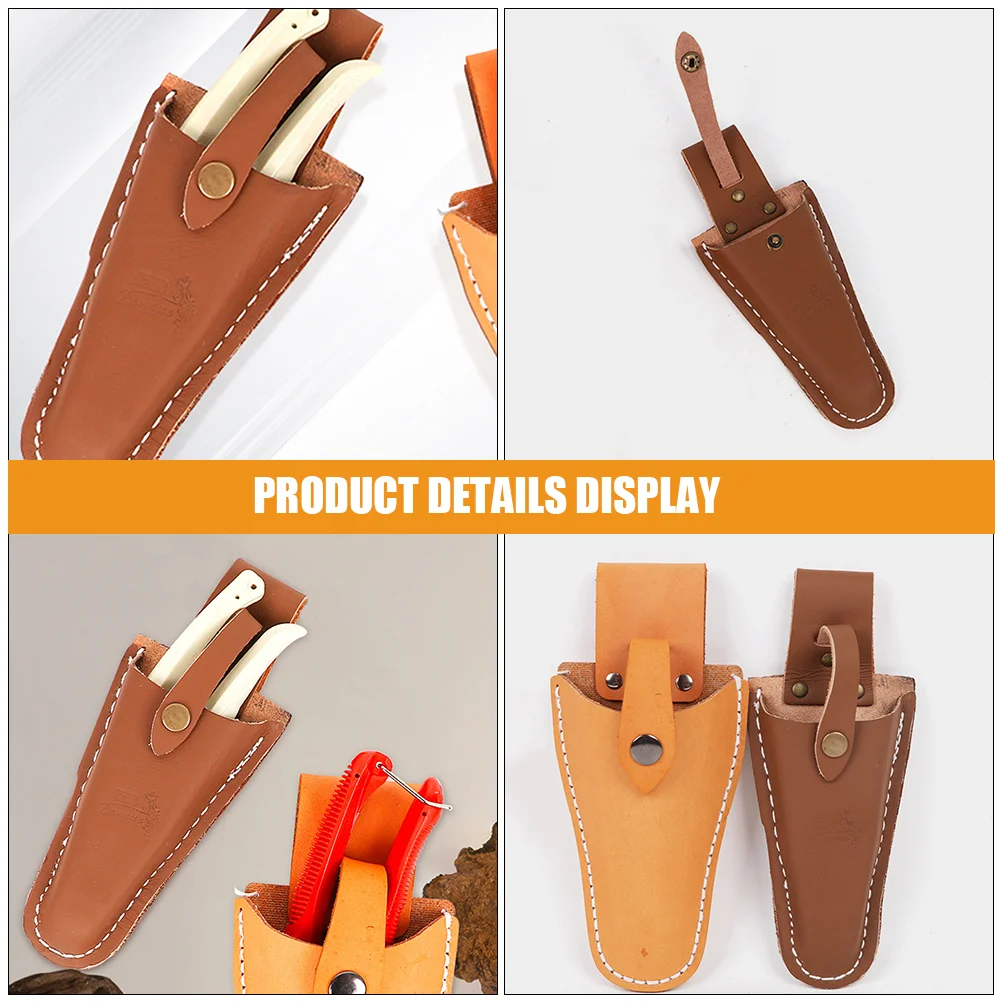 Tijeras de podar de piel de vaca, funda protectora de 2 piezas, alicates, cubierta protectora para ramas