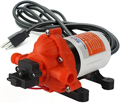 CANRUN 33-Series Industrial Water Pressure Pump w/ Power Plug for Wall Outlet - 115VAC, 3.3 GPM, 45 PSI