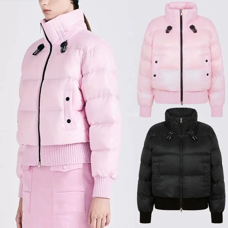 2026 Winter New Women Golf Padded Jacket Stand Collar Short Coat Windproof Warm Casual Sports Outerwear