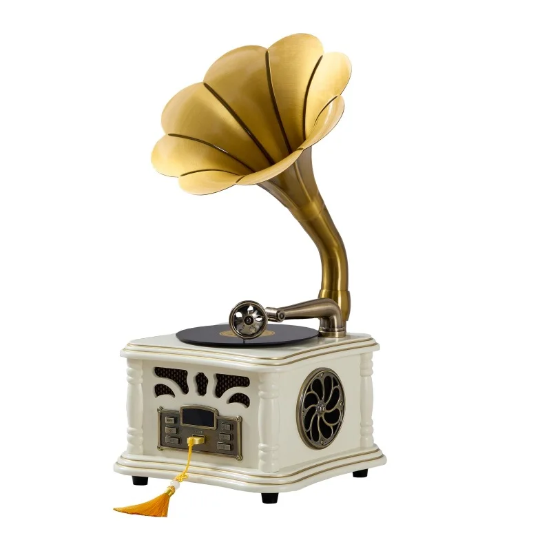 

Mini Gramophone Antique Record Player Bluetooth Speaker with Aromatherapy Vinyl Player