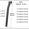 Elitaone 자전거 시트 포스트 탄소 Setback 25mm/20mm MTB/도로 자전거 시트 포스트 27.2/30.9/31.6mm 5