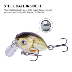 Señuelos Micro Wobbler Crankbait Duro Flotante Ruidoso para Agua Dulce