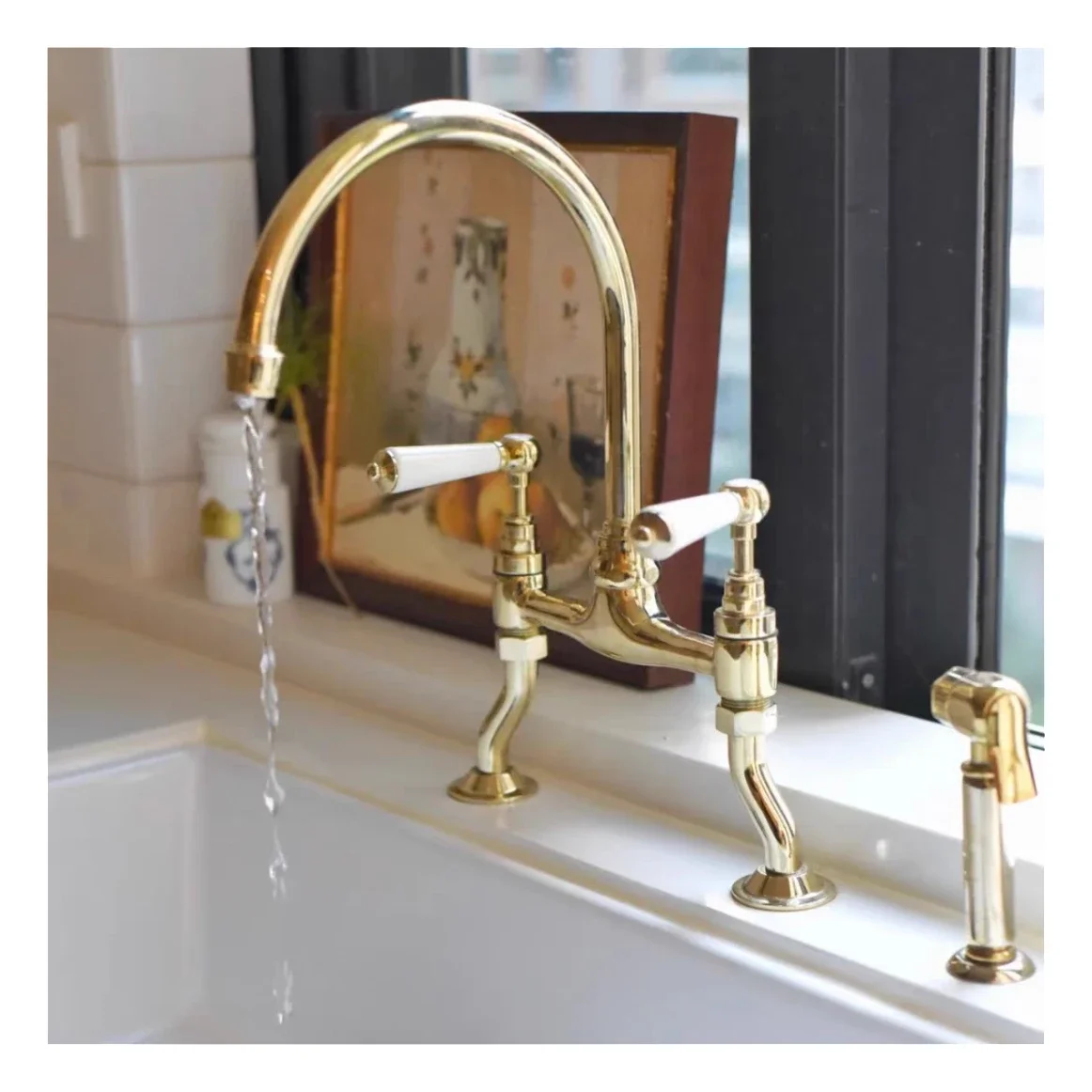 Original brand newDeck-mounted Heavy Duty Commercial Kitchen Faucets Brass Deck Mount Kitchen Faucet Sink Tap Kitchen Mixer