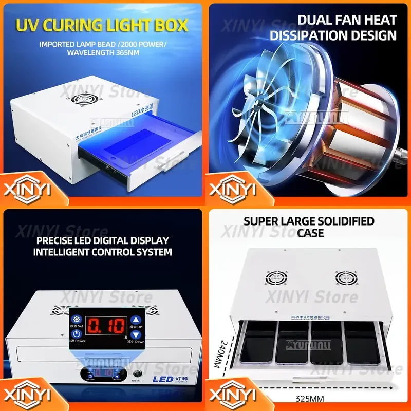 for 1/2kw High Power UV Ultraviolet Curing Lamp for OCA adhesive Glue Resin Green Oil Solder Pcb Board Coating Lcd Screen