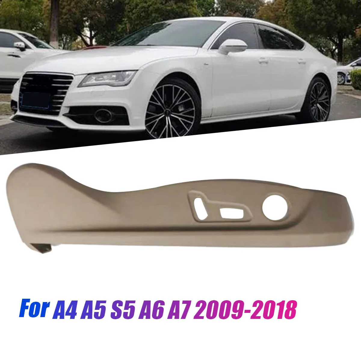 Left Front Seat Outer Frame Trim Panel 8T0881325K38 for Audi A5 8T S5 A4 A6 A7 2009-2018 Car Seat Side Guard 8KD881325,B