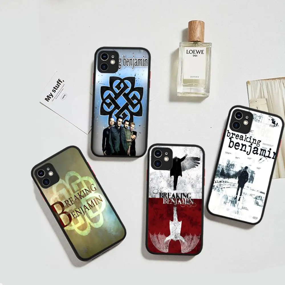 Breaking Benjamin Band For iPhone 16 15 13 12 14 11 Pro Max X XS MAX Color Case Matte Silicone Phone Cover