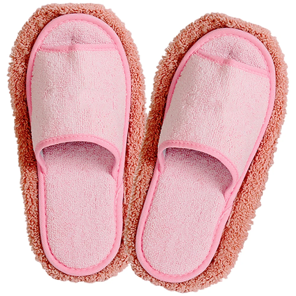

Couple Open-toed Mop Slippers for Women Floor Cleaning Dusters Washable Cartoon Mopping Shoes Home Tools Dust Cleaning