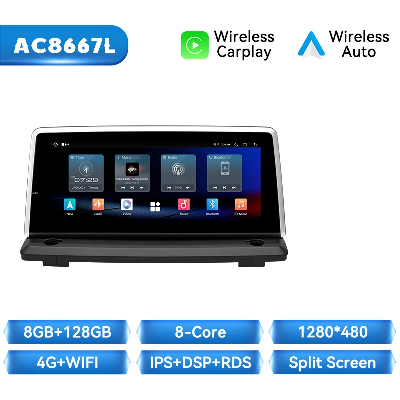 Draadloze Carplay Autoradio Speler Voor Volvo XC90 2007-2013 Android 14 Multimedia 8G + 128 GB GPS Navigatie Stereo Multimedia Audio