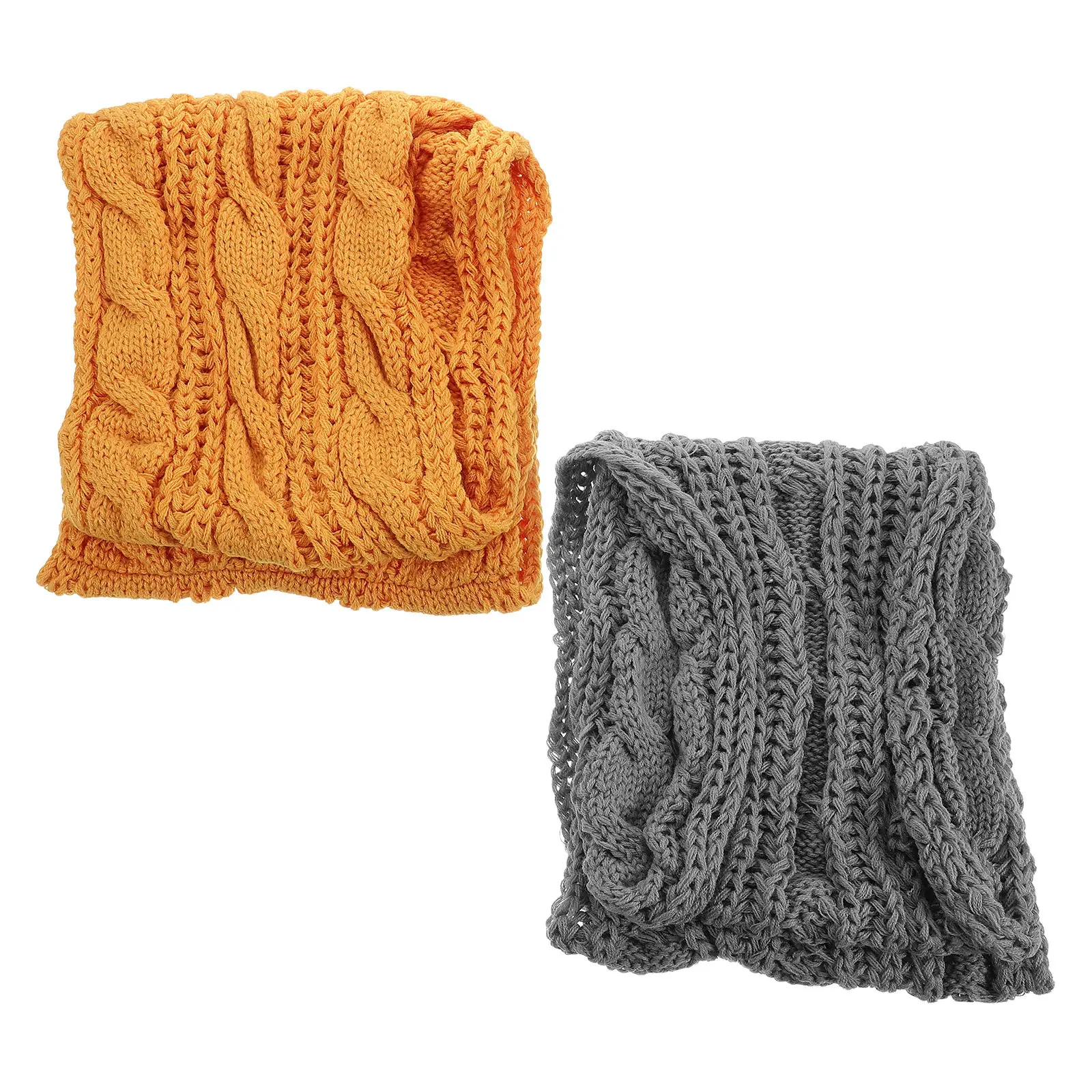 

Комплект из 2-х зимних толстых вязаных воротников-гейтеров премиум-класса: дышащий, ветрозащитный, для активного отдыха и вечеринок