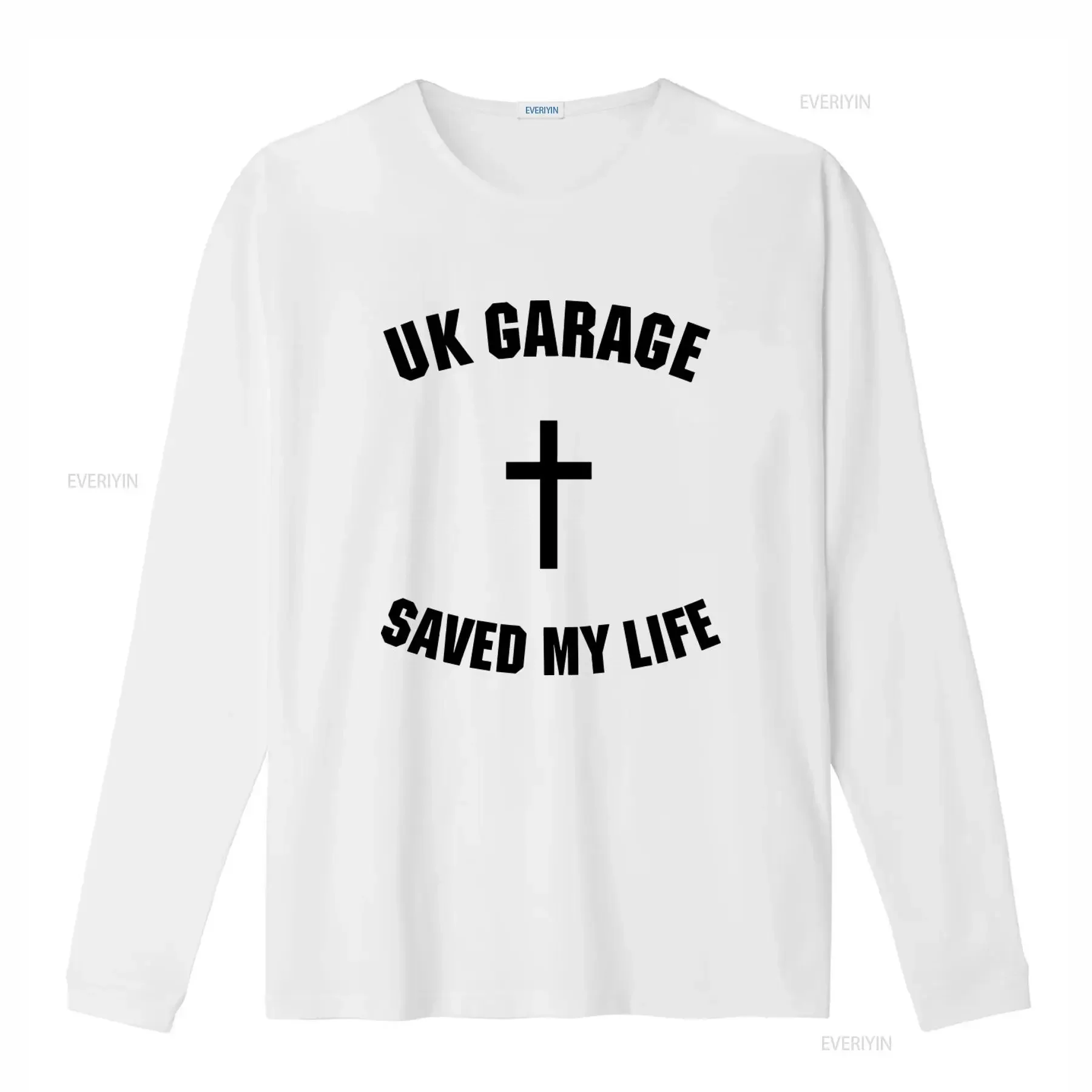 UK Garage T Shirt Saved My Life UKG 6 Colorways Christian Cross Design  vintage Washed homme designer clothes Stretched