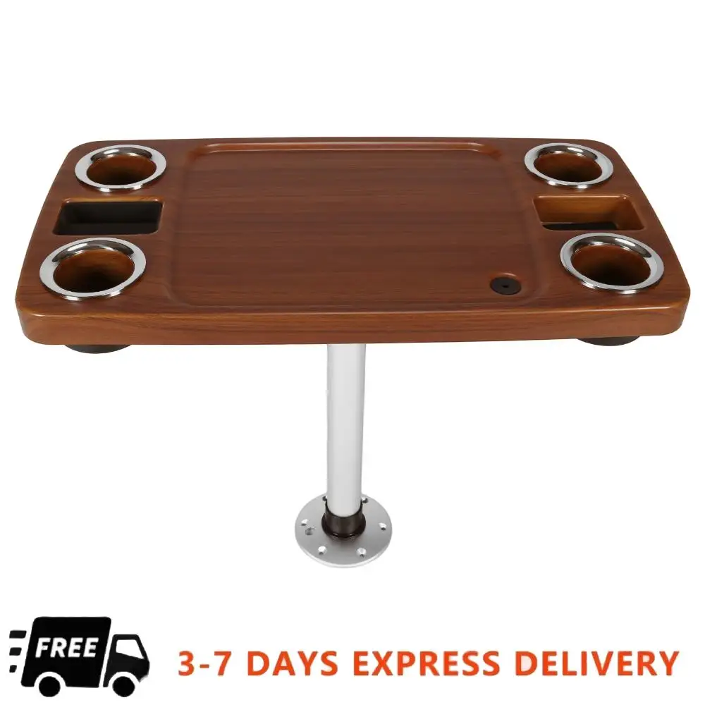 

Морской понтонный стол для лодки, 4 держателя для напитков, 2 подставки для телефона, 34X18 дюймов, органайзер для лодки, стол, пластиковые аксессуары для корабля