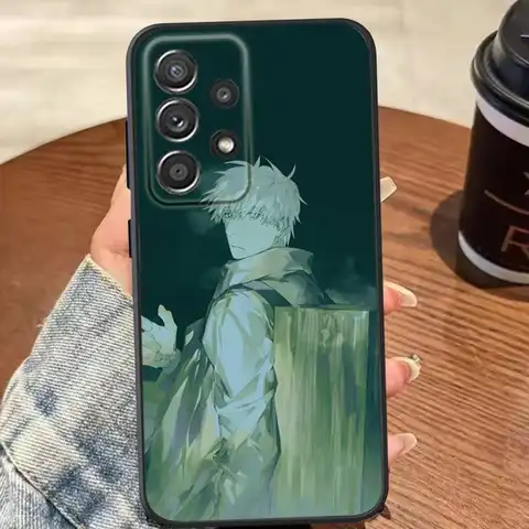 सैमसंग S25, S24, S21, S22, S23, S30, अल्ट्रा, S20, प्लस, Fe, लाइट, नोट, 10, 9, 5G के लिए एनीमे M-मुशिशी फ़ोन केस काला कवर 10 best sales Mushishi - №1