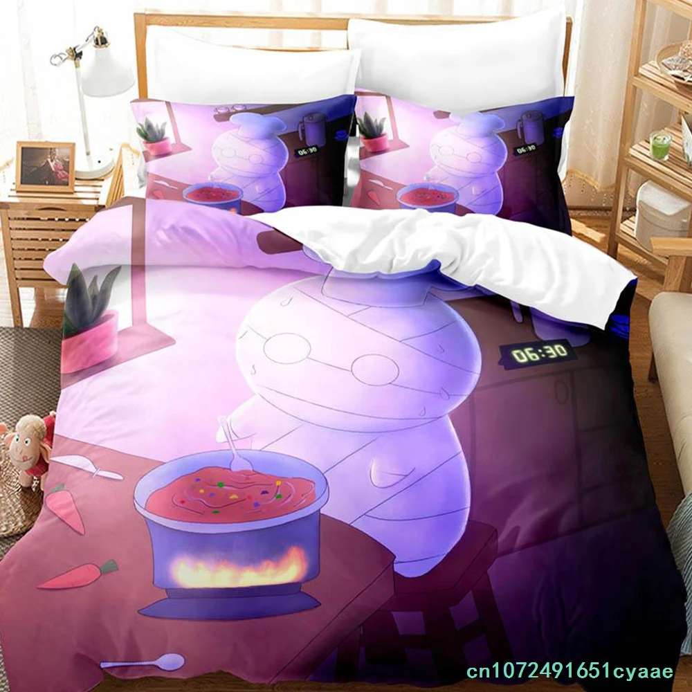 2023 Kawaii How To Keep A Mummy Bedding Set Single Twin Full Queen King Size Bed Set Adult Kid Bedroom Duvetcover Sets Anime Bed