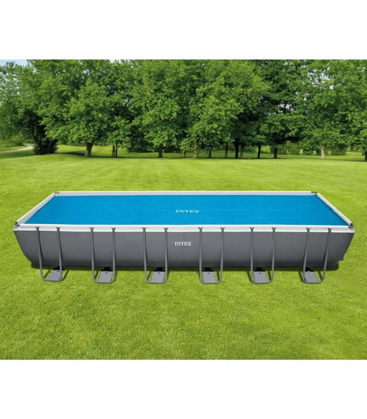 716x346 cm blue polyethylene solar pool cover Intex Pool Covers